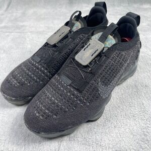 Nike Air VaporMax Shoes Womens Size 8.5 Flyknit Black-Grey CJ6741-003